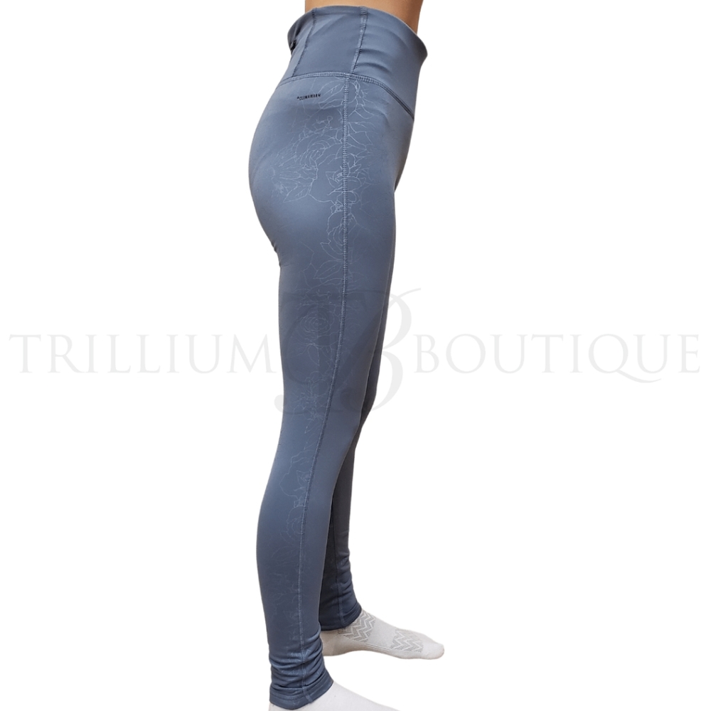 Adidas Climalite Women's Embossed Cold Weather Tights Blue NWT! - Picture 5 of 8